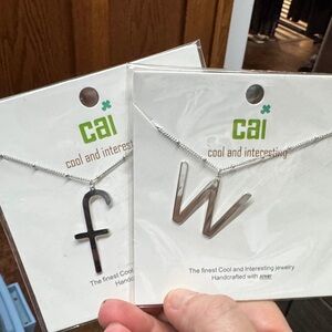 CAI Silver Initial Necklaces